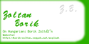 zoltan borik business card